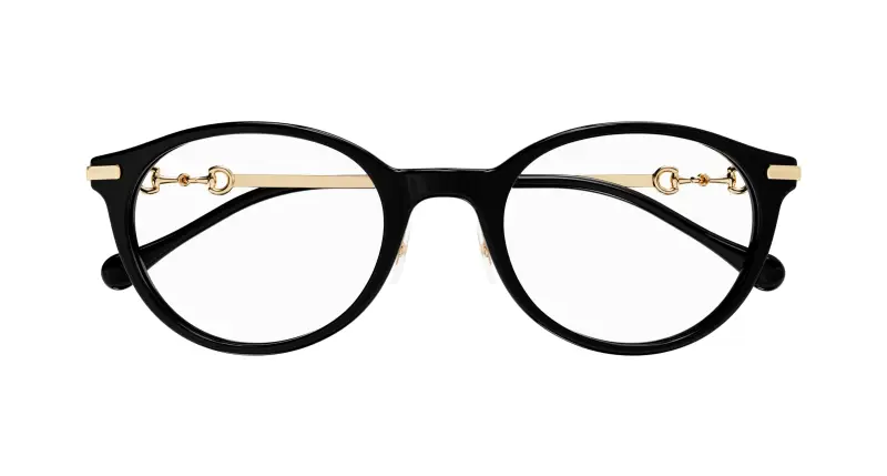 Donna GG1904OJ 001 Montature da vista Acetato Nero Trasparente Rotonda miniatura 2