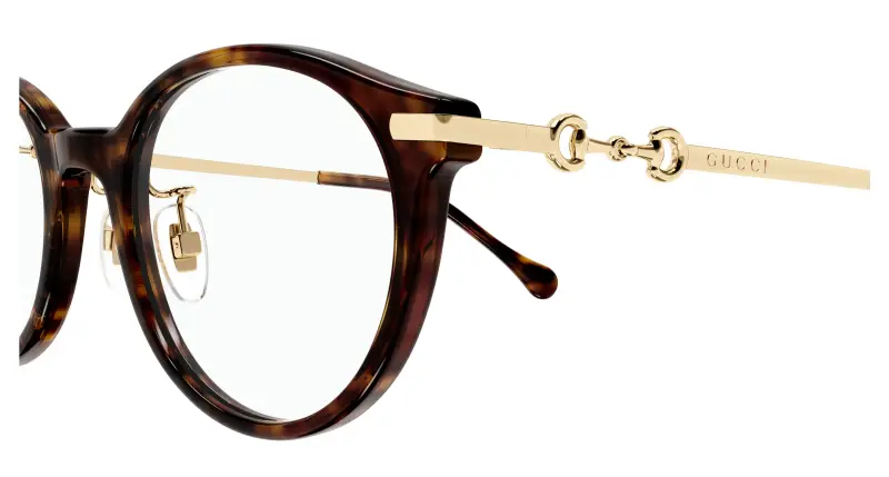 Donna GG1904OJ 002 Montature da vista Acetato Havana Trasparente Rotonda miniatura 3