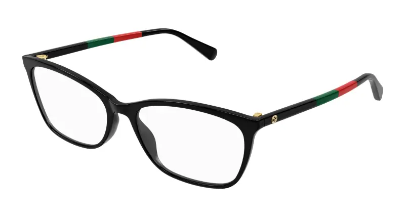 Donna GG1930O 003 Montature da vista Acetato Nero Trasparente Squadrata