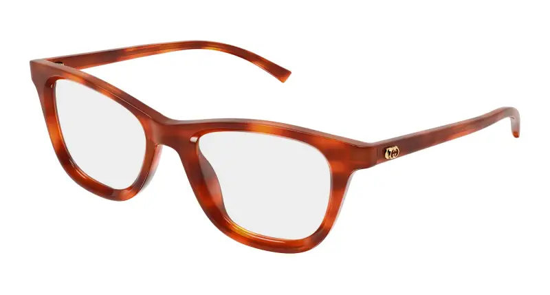 Donna GG1945O 002 Montature da vista Acetato Havana Trasparente Cat Eye