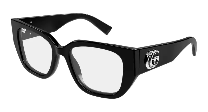 Donna GG1952O 001 Montature da vista Acetato Nero Trasparente Farfalla