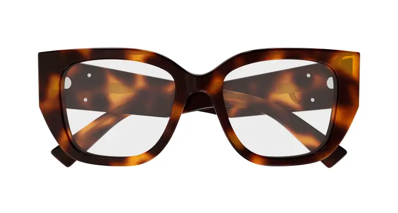 Donna GG1952O 002 Montature da vista Acetato Havana Trasparente Farfalla miniatura 2