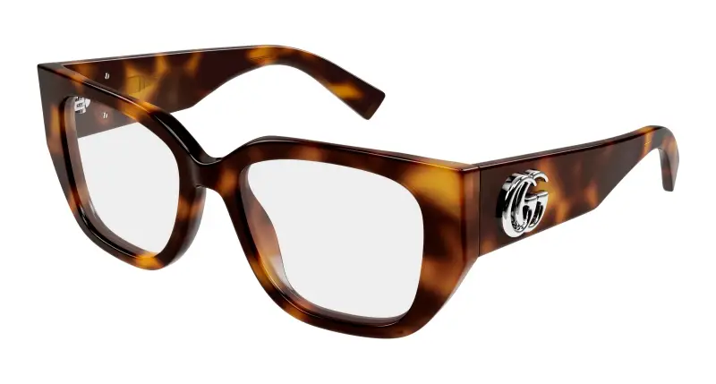 Donna GG1952O 002 Montature da vista Acetato Havana Trasparente Farfalla