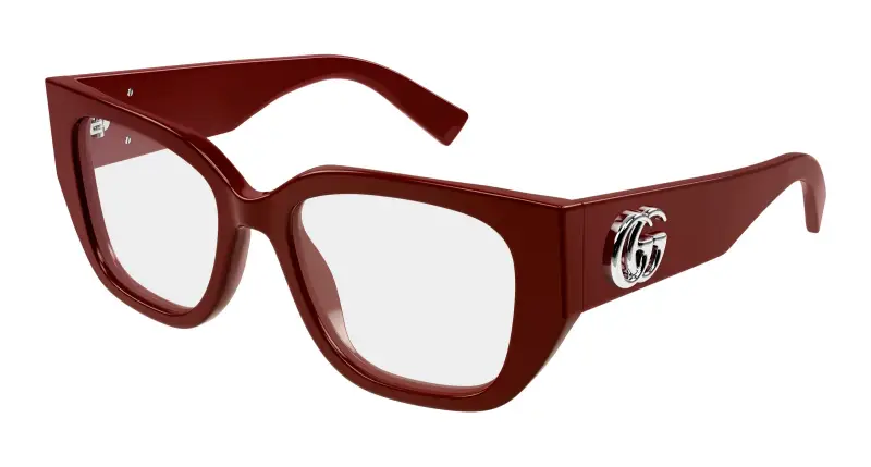 Donna GG1952O 003 Montature da vista Acetato Bordeaux Trasparente Farfalla