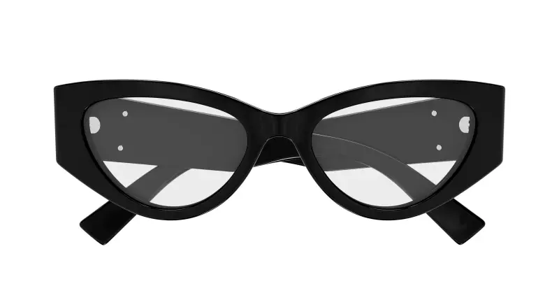 Donna GG1953O 001 Montature da vista Acetato Nero Trasparente Cat Eye miniatura 2