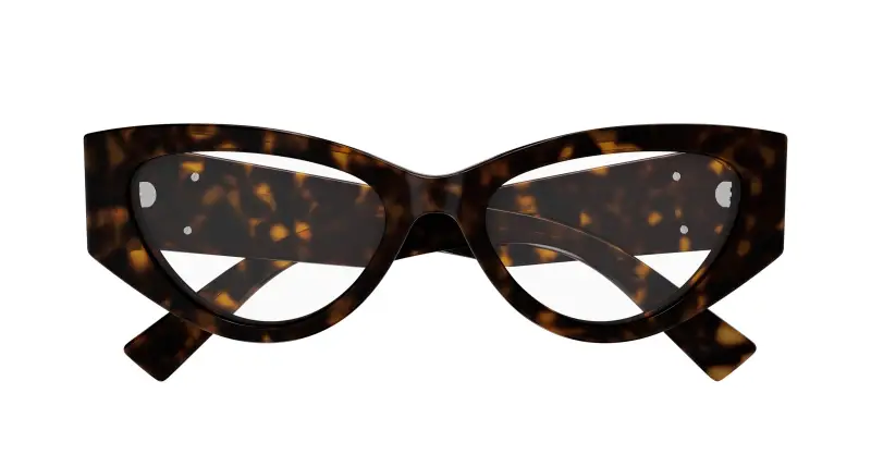 Donna GG1953O 002 Montature da vista Acetato Havana Trasparente Cat Eye miniatura 2