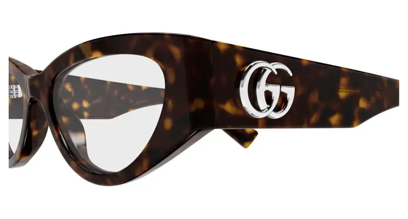 Donna GG1953O 002 Montature da vista Acetato Havana Trasparente Cat Eye miniatura 3