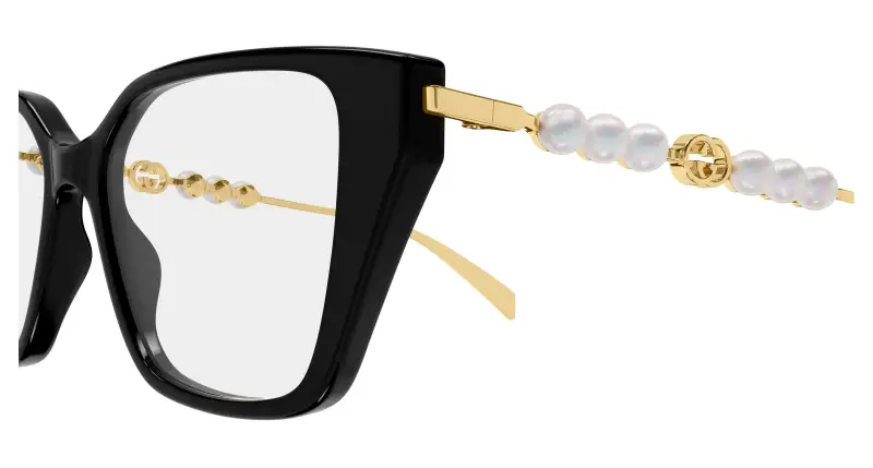 Donna GG1969O 001 Montature da vista Acetato Nero Trasparente Cat Eye miniatura 3