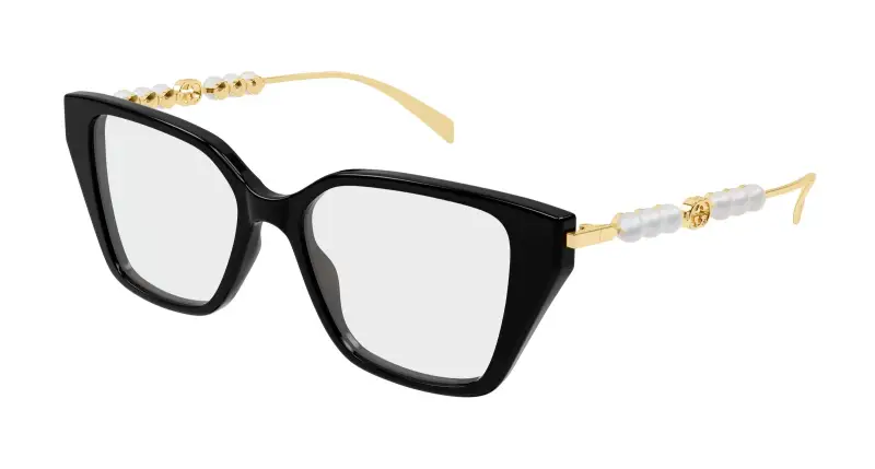 Donna GG1969O 001 Montature da vista Acetato Nero Trasparente Cat Eye