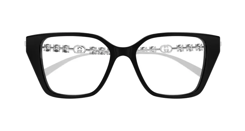 Donna GG1969O 002 Montature da vista Acetato Nero Trasparente Cat Eye miniatura 2