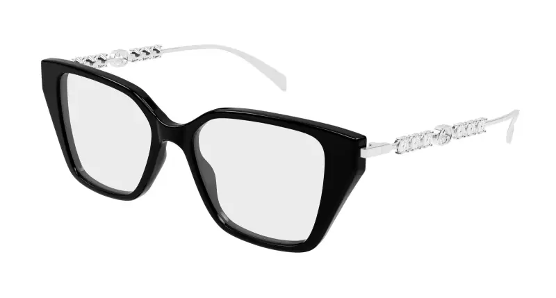 Donna GG1969O 002 Montature da vista Acetato Nero Trasparente Cat Eye