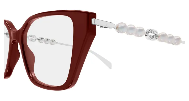 Donna GG1969O 004 Montature da vista Acetato Bordeaux Trasparente Cat Eye miniatura 3