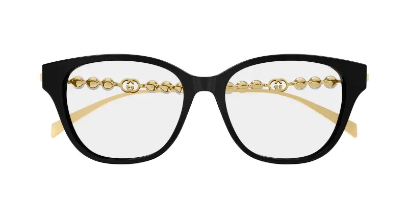 Donna GG1972OA 001 Montature da vista Acetato Nero Trasparente Rotonda miniatura 2