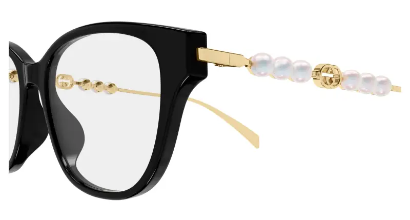 Donna GG1972OA 001 Montature da vista Acetato Nero Trasparente Rotonda miniatura 3