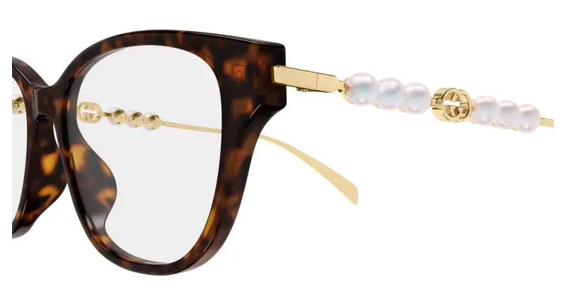 Donna GG1972OA 003 Montature da vista Acetato Havana Trasparente Rotonda miniatura 3