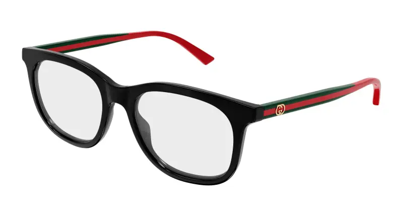 Donna GG1990O 005 Montature da vista Acetato Nero Trasparente Squadrata