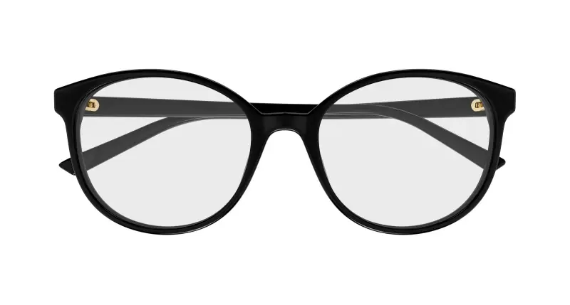 Donna GG1996O 001 Montature da vista Acetato Nero Trasparente Rotonda miniatura 2