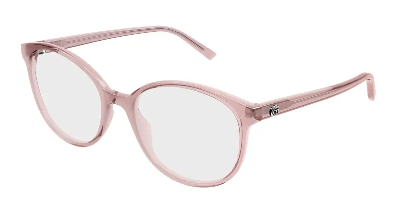 Donna GG1996O 003 Montature da vista Acetato Rosa Trasparente Rotonda