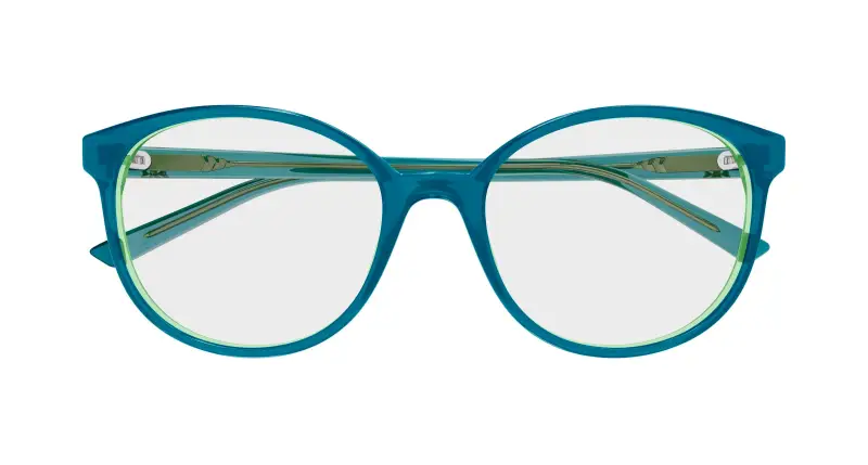 Donna GG1996O 004 Montature da vista Acetato Blu Trasparente Rotonda miniatura 2