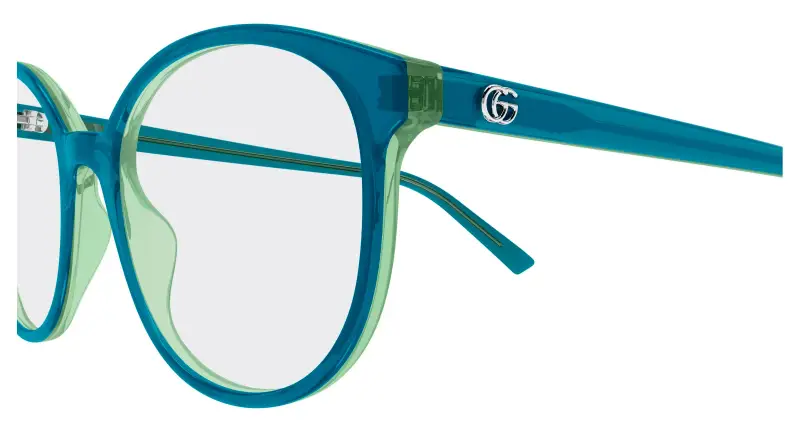 Donna GG1996O 004 Montature da vista Acetato Blu Trasparente Rotonda miniatura 3