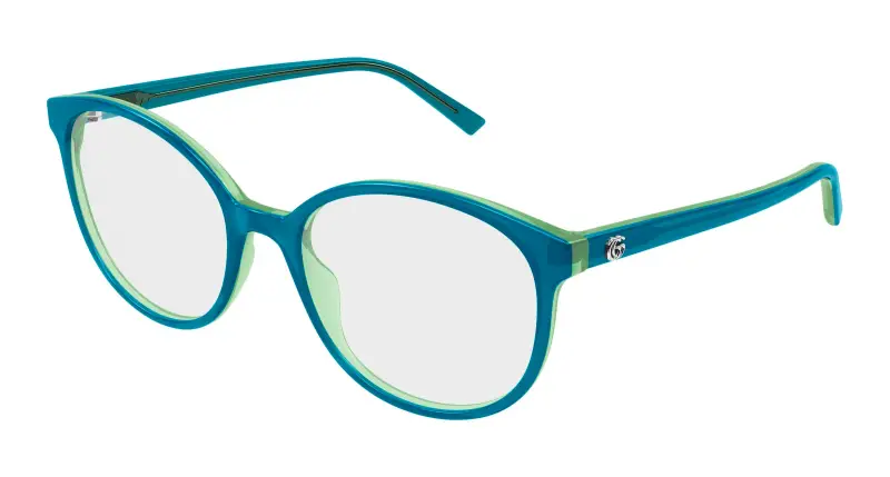 Donna GG1996O 004 Montature da vista Acetato Blu Trasparente Rotonda