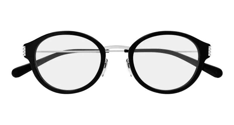 Donna GG1999OJ 001 Montature da vista Acetato Nero Trasparente Rotonda miniatura 2