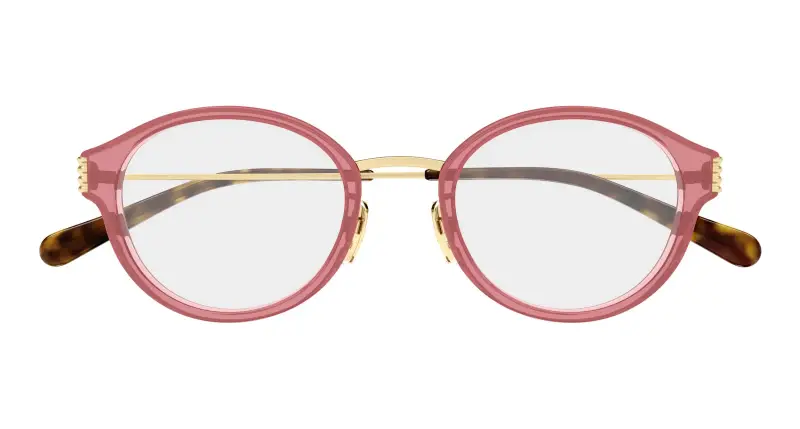 Donna GG1999OJ 003 Montature da vista Acetato Rosso Trasparente Rotonda miniatura 2