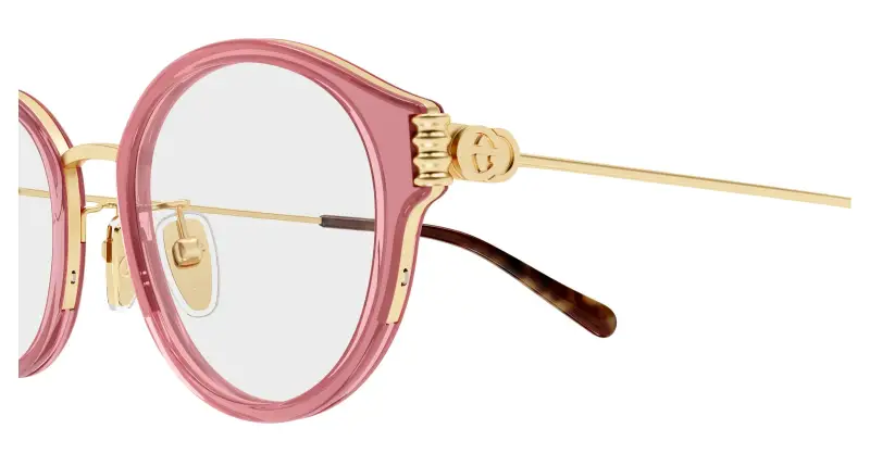 Donna GG1999OJ 003 Montature da vista Acetato Rosso Trasparente Rotonda miniatura 3