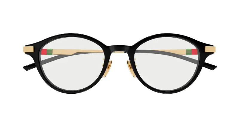 Donna GG2000OJ 001 Montature da vista Acetato Nero Trasparente Rotonda miniatura 2