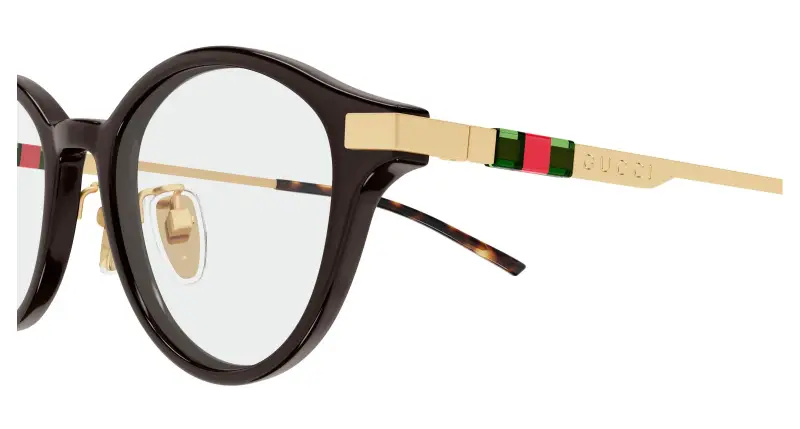 Donna GG2000OJ 002 Montature da vista Acetato Marrone Trasparente Rotonda miniatura 3