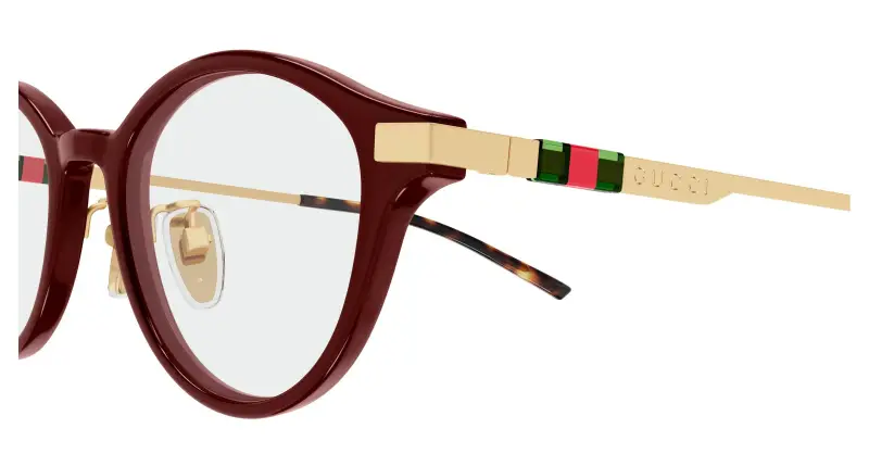 Donna GG2000OJ 003 Montature da vista Acetato Bordeaux Trasparente Rotonda miniatura 3