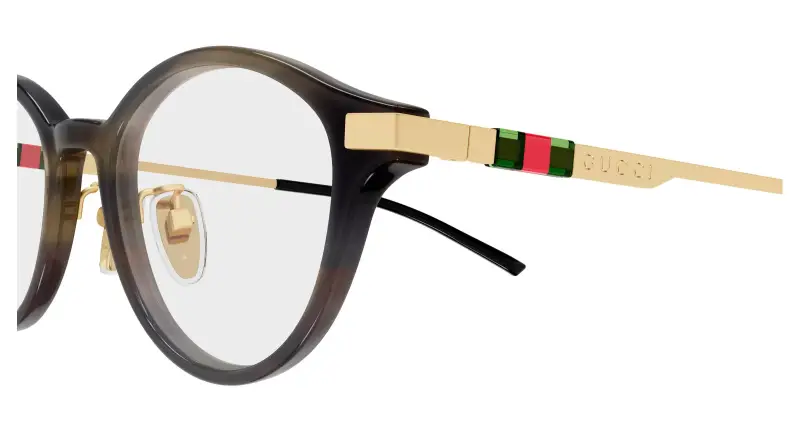 Donna GG2000OJ 004 Montature da vista Acetato Havana Trasparente Rotonda miniatura 3