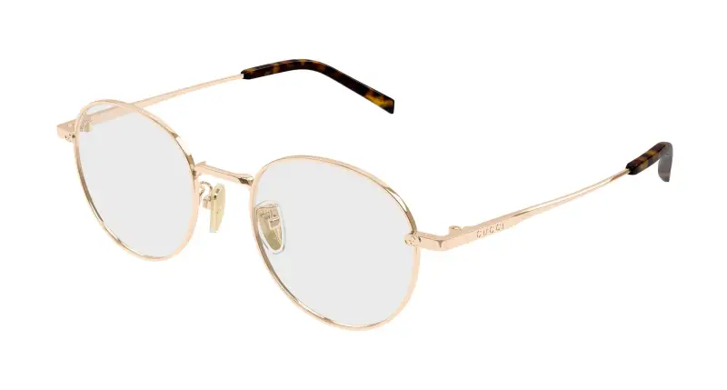 Donna GG2004OA 001 Montature da vista Metallo Oro Trasparente Rotonda