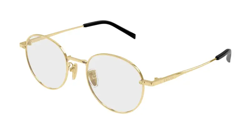Donna GG2004OA 002 Montature da vista Metallo Oro Trasparente Rotonda