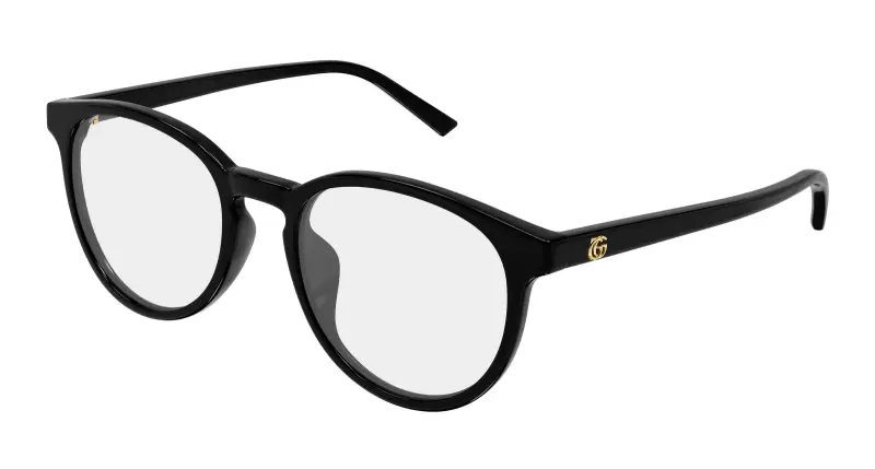 Donna GG2005OA 001 Montature da vista Acetato Nero Trasparente Rotonda