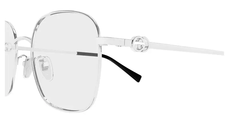 Donna GG2006OA 002 Montature da vista Metallo Argento Trasparente Rotonda miniatura 3