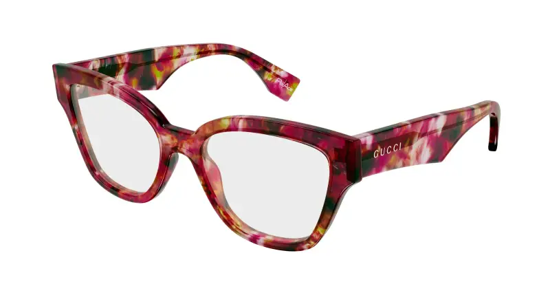 Donna GG2008O 002 Montature da vista Acetato Havana Trasparente Farfalla