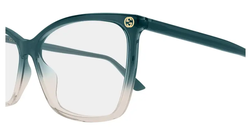 Donna Gucci GG0025O 019 Montature da vista Acetato Grigio Trasparente Cat Eye miniatura 3