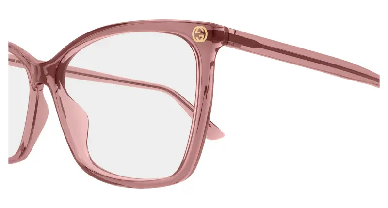 Donna Gucci GG0025O 023 Montature da vista Acetato Rosa Trasparente Cat Eye miniatura 3