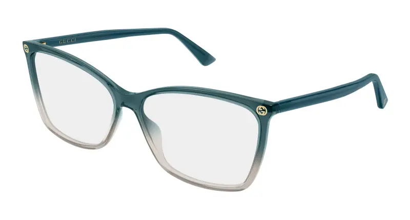 Donna Gucci GG0025O 024 Montature da vista Acetato Grigio Trasparente Cat Eye