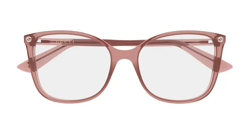 Donna Gucci GG0026O 025 Montature da vista Acetato Rosa Trasparente Cat Eye miniatura 2