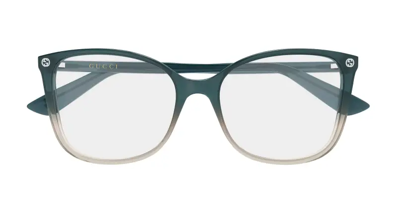 Donna Gucci GG0026O 030 Montature da vista Acetato Grigio Trasparente Cat Eye miniatura 2