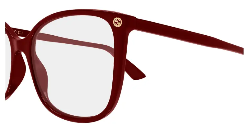 Donna Gucci GG0026O 031 Montature da vista Acetato Bordeaux Trasparente Cat Eye miniatura 3