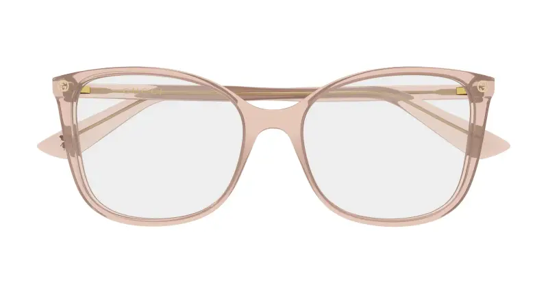 Donna Gucci GG0026O 032 Montature da vista Acetato Rosa Trasparente Cat Eye miniatura 2