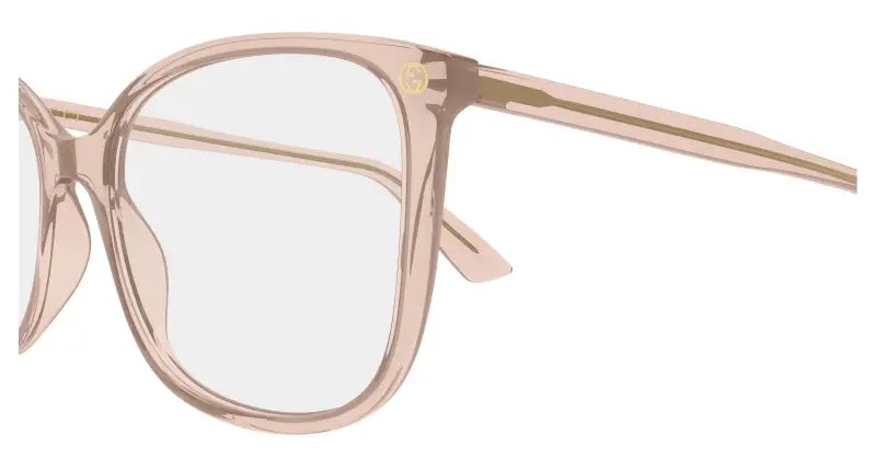 Donna Gucci GG0026O 032 Montature da vista Acetato Rosa Trasparente Cat Eye miniatura 3