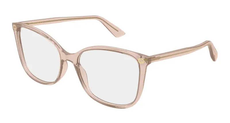 Donna Gucci GG0026O 032 Montature da vista Acetato Rosa Trasparente Cat Eye