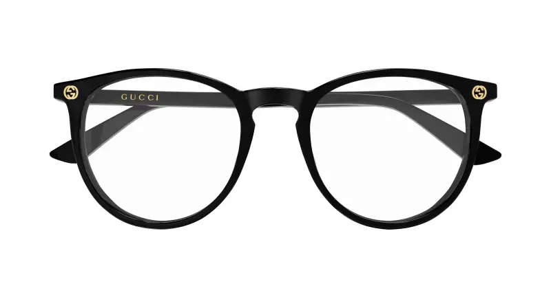 Donna Gucci GG0027O 015 Montature da vista Acetato Nero Trasparente Rotonda miniatura 2