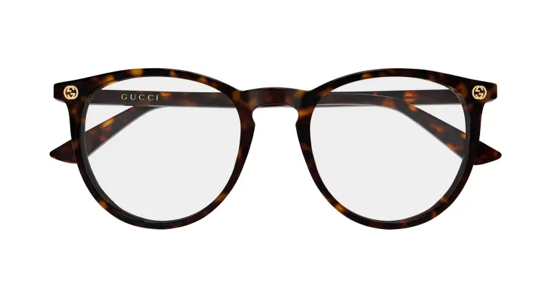 Donna Gucci GG0027O 016 Montature da vista Acetato Havana Trasparente Rotonda miniatura 2
