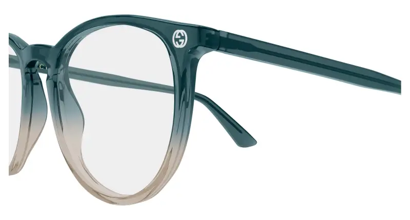 Donna Gucci GG0027O 020 Montature da vista Acetato Grigio Trasparente Rotonda miniatura 3