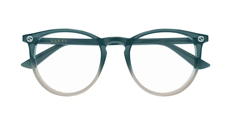 Donna Gucci GG0027O 023 Montature da vista Acetato Grigio Trasparente Rotonda miniatura 2